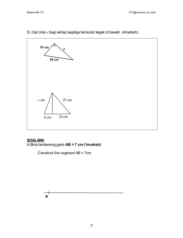 Soalan Matematik Nisbah Tingkatan 2 - Kuora f