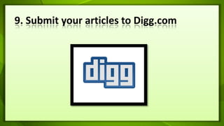 9. Submit your articles to Digg.com