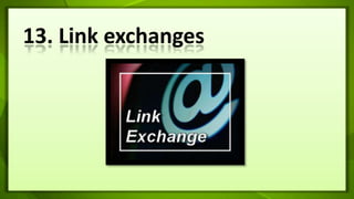 13. Link exchanges