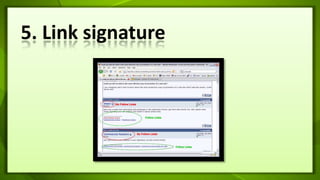 5. Link signature