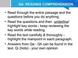 Tips & Techniques of Answering PT3 English Paper 2015 | PPT