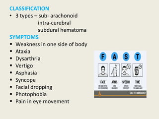 Subdural Classification stroke | PPTX