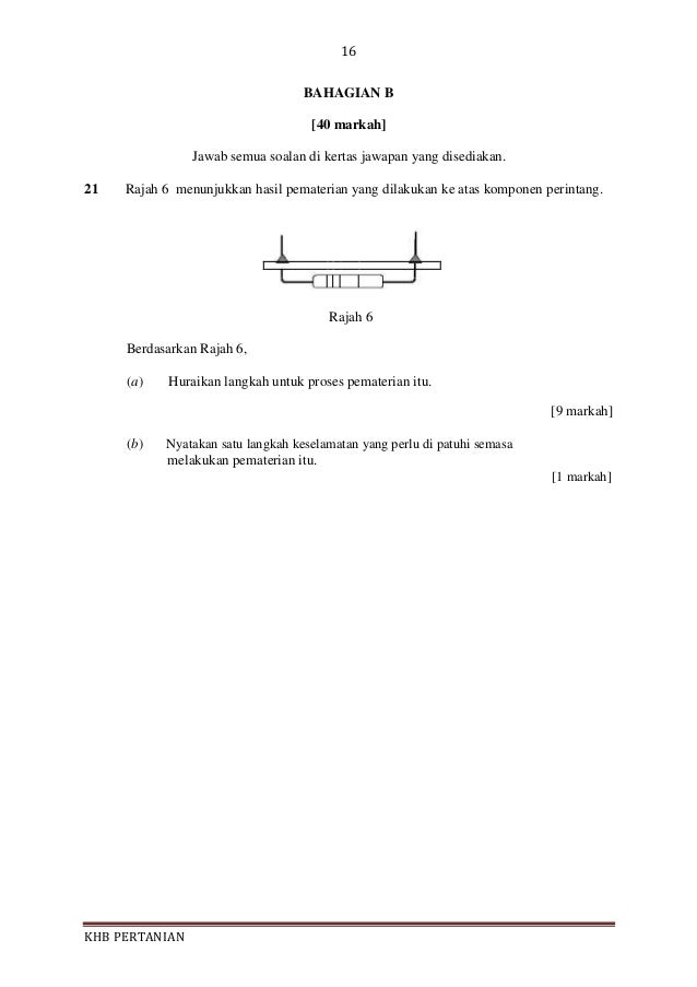 Contoh Soalan Pt3 Kemahiran Hidup - Kuora b