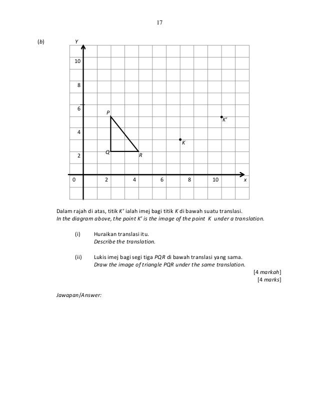 Contoh Instrumen/Item Pentaksiran Tingkatan 3 Matematik
