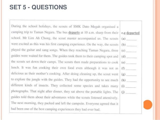 PT3 BAHASA INGGERIS 12 ( Section A)