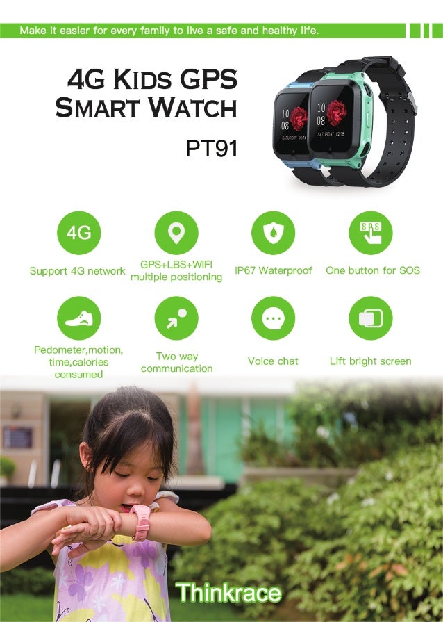 waterproof gps kid tracker smart wristwatch
