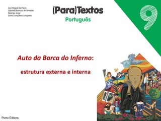 Porto Editora
Auto da Barca do Inferno:
estrutura externa e interna
 