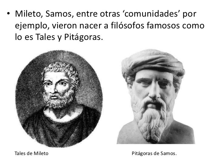 Resultado de imagen de Tales de MIleto Pitágoras de Samos