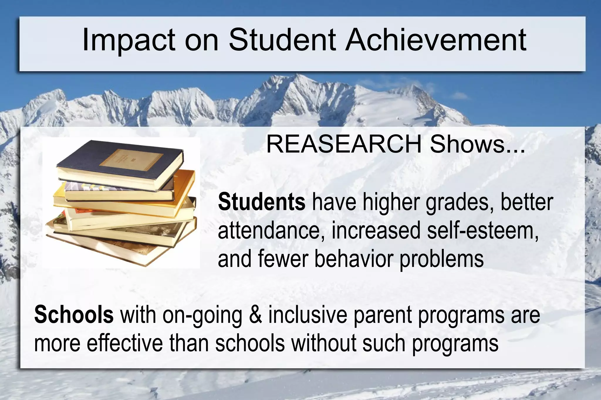 Proposal Crush the barriers to parental involvement! Think OUTSIDE the BOX! Re-evaluate your perceptions of Parent Involvement! 
