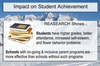 Proposal Crush the barriers to parental involvement! Think OUTSIDE the BOX! Re-evaluate your perceptions of Parent Involvement! 