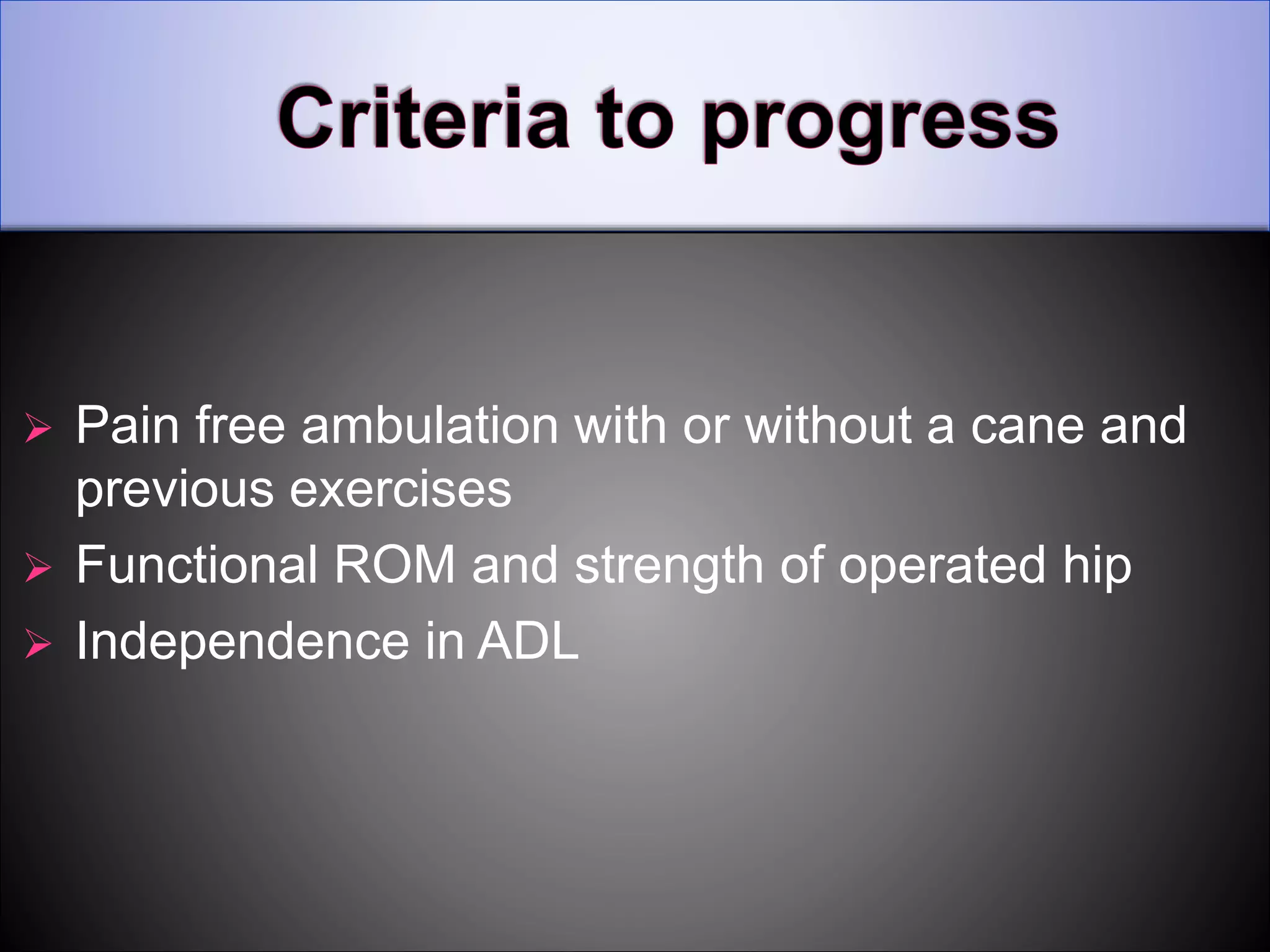 Physiotherapy Rehab After Total Hip Replacement | PPTX