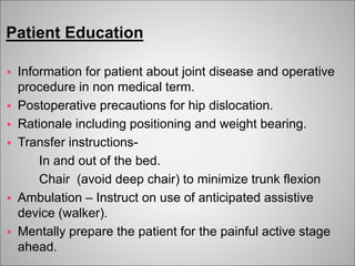 Physiotherapy Rehab After Total Hip Replacement | PPTX