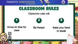 PARENTS’ ORIENTATION
S.Y 2023-2024
 