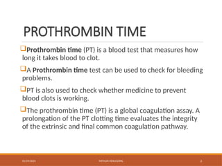 Partial Thromboplastin time and Activated PTT | PPT