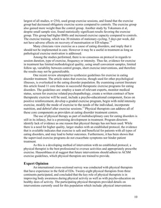 Physical Therapy in Eating Disorder Treatment Centers | PDF