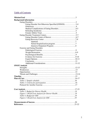 Physical Therapy in Eating Disorder Treatment Centers | PDF
