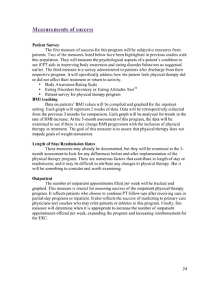 Physical Therapy in Eating Disorder Treatment Centers | PDF
