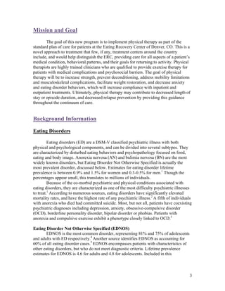 Physical Therapy in Eating Disorder Treatment Centers | PDF