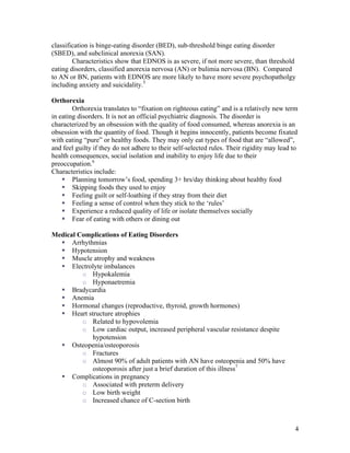 Physical Therapy in Eating Disorder Treatment Centers | PDF