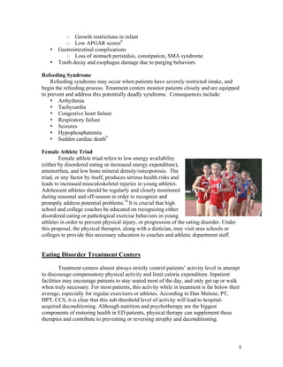 Physical Therapy in Eating Disorder Treatment Centers | PDF
