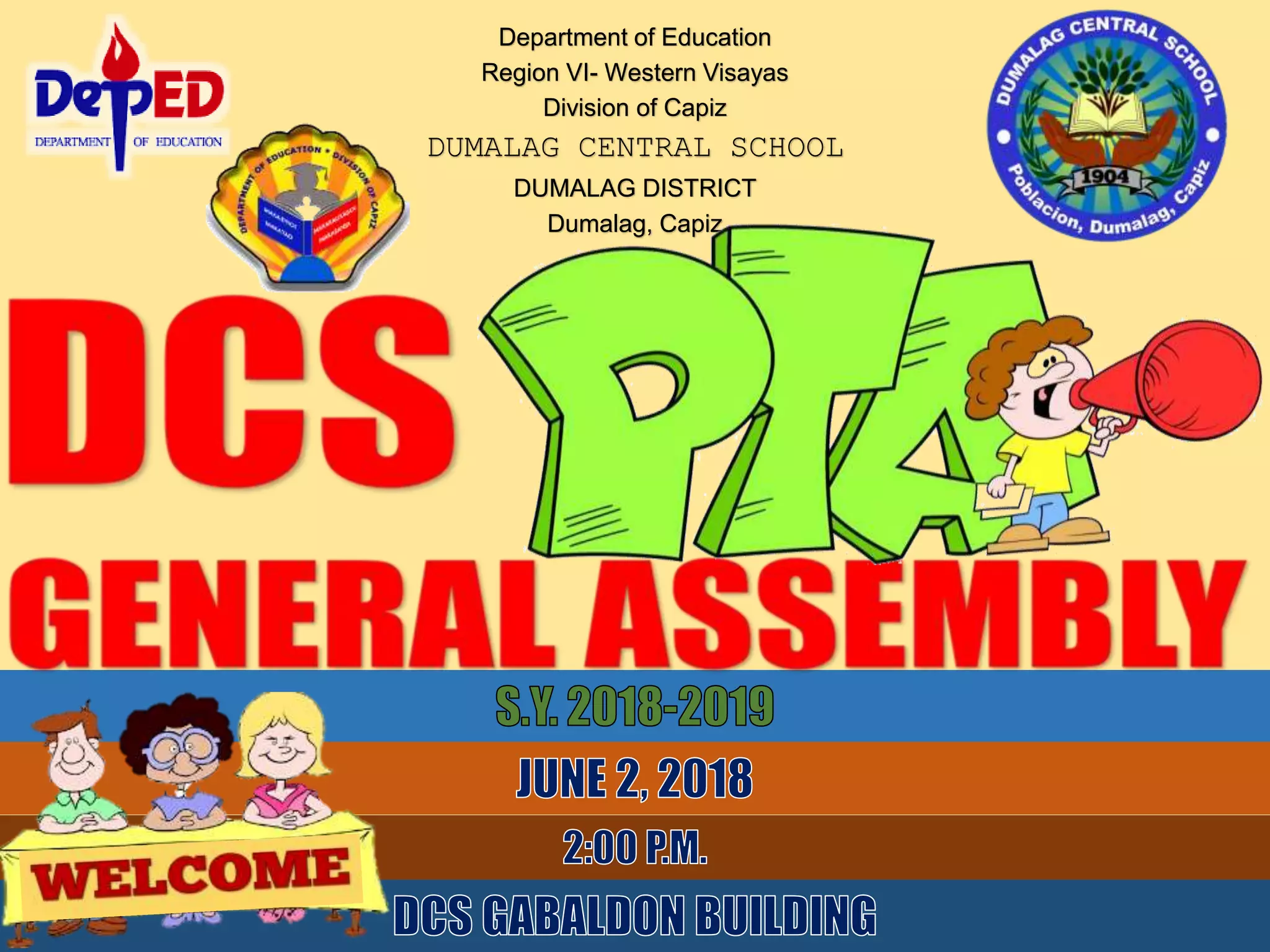 Department of Education
Region VI- Western Visayas
Division of Capiz
DUMALAG CENTRAL SCHOOL
DUMALAG DISTRICT
Dumalag, Capiz