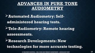 PTA Presentation.pptx a presentation on Pure Tone Audiometry | PPTX