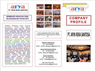 Company Profile PT Arya Reka Santosa