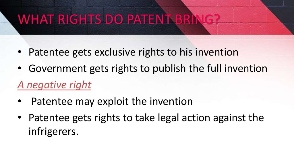 PATENT and types of patents