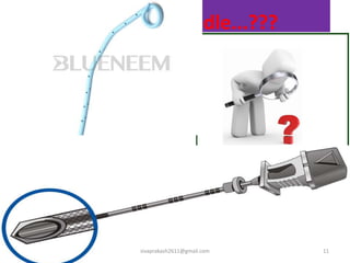 Why Chiba Needle...???
22/23 G,
15-20cm long
Short bevel
Stainless steel needle
What Type Of Catheter...??
 Pigtail shape for better retention.
 6,-18 french,
 30 – 60 cm
 Side holes 11sivaprakash2611@gmail.com
 