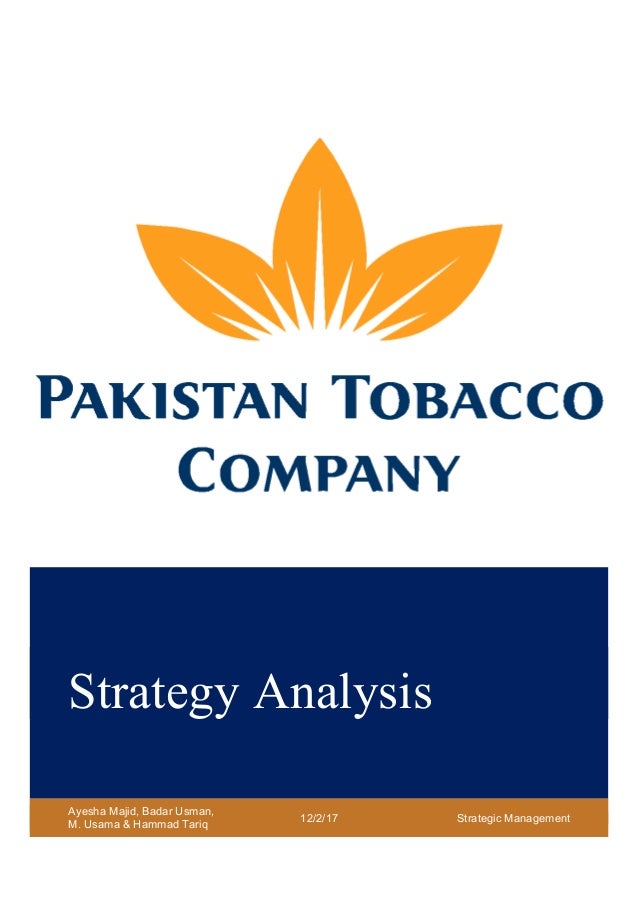 Pakistan Tobacco Company Strategic Analysis