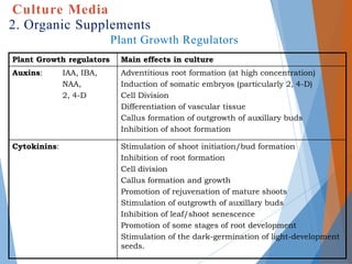 plant tissue culture techniques in education | PDF