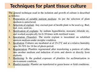 Plant tissue culture - Introduction and Types | PPTX