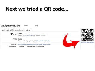 Next we tried a QR code…