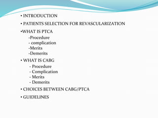 Ptca vs cabg | PPTX