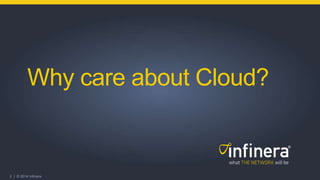 2 | © 2014 Infinera
Why care about Cloud?
 