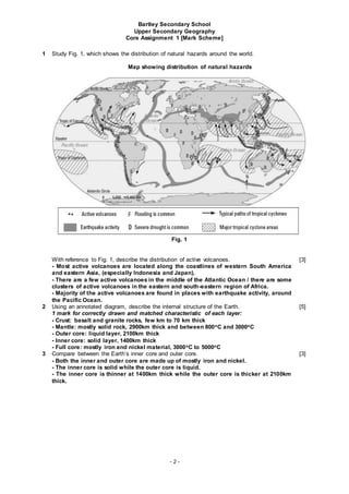 Plate tectonics Core Assignment 1 Answer | DOCX