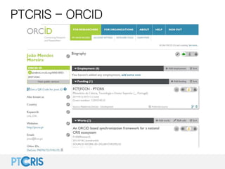 PTCRIS - ORCID
 