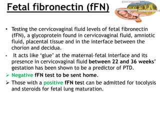 Preterm delivery : Preterm labour and PPROM | PPTX