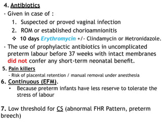 Preterm delivery : Preterm labour and PPROM | PPTX