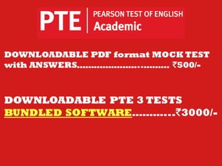 PTE(Pearson Test of English) MOCK TEST AND SOFTWARE CALL 08686269678