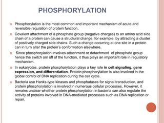 Post translational modifications | PPTX