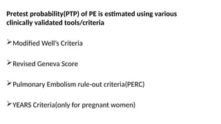 Pulmonary thromboembolism PTE ppt, Cardiovascular System | PPTX