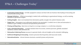 FP&A – Challenges Today*
•

•

Strategic Initiatives – FP&A is increasingly is tasked with contributing to organizational ...