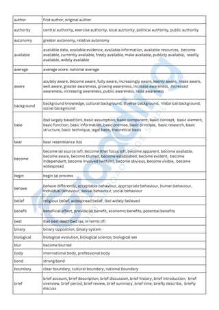PTE Collocation List with PDF Download and Study Tips | PDF