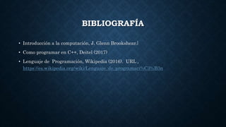Lenguajes de programacion. Segun Glenn Brookshear | PPTX
