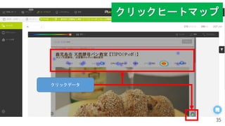 35
クリックヒートマップ
クリックデータ
 