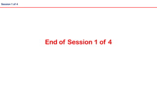 Session 1 of 4
End of Session 1 of 4
 