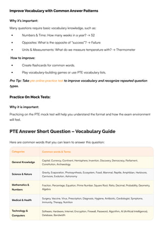 Mastering PTE Answer Short Questions: Predictive Examples & Expert Tips ...
