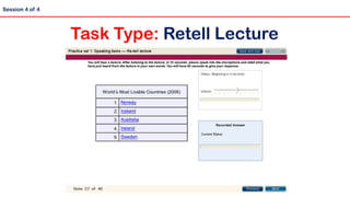 Task Type: Retell Lecture
Session 4 of 4
 