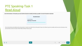 PTE Speaking-Task 1
Read Aloud
 